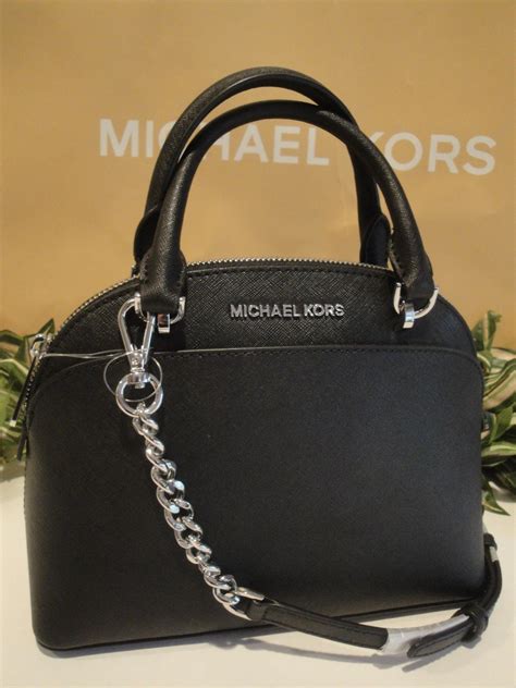 michael kors emmy silver bags|Michael Kors medium black silver.